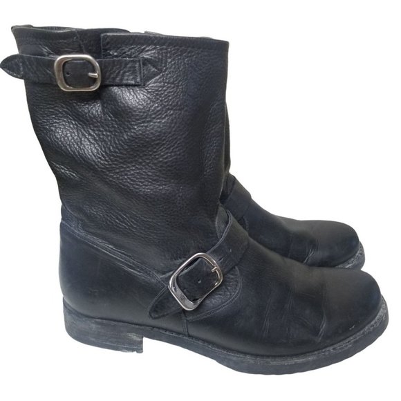 Frye Womens 10B Black Leather Slouchy Veronica Sho - Picture 2 of 10